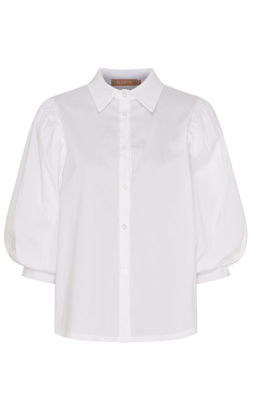 Marta Du Chateau Bluse - Aivory - Optical White