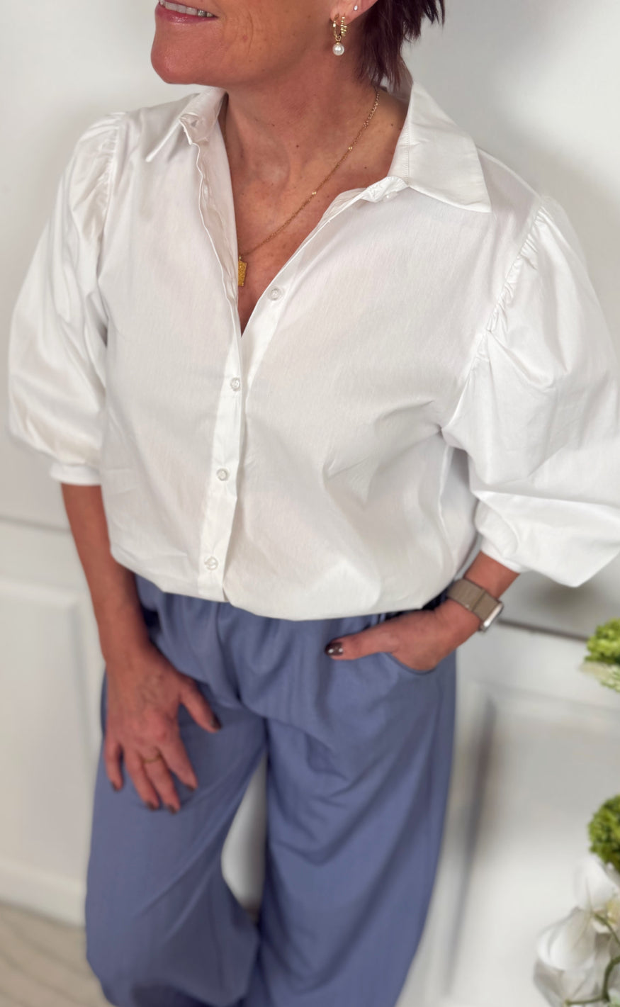 Marta Du Chateau Bluse - Aivory - Optical White