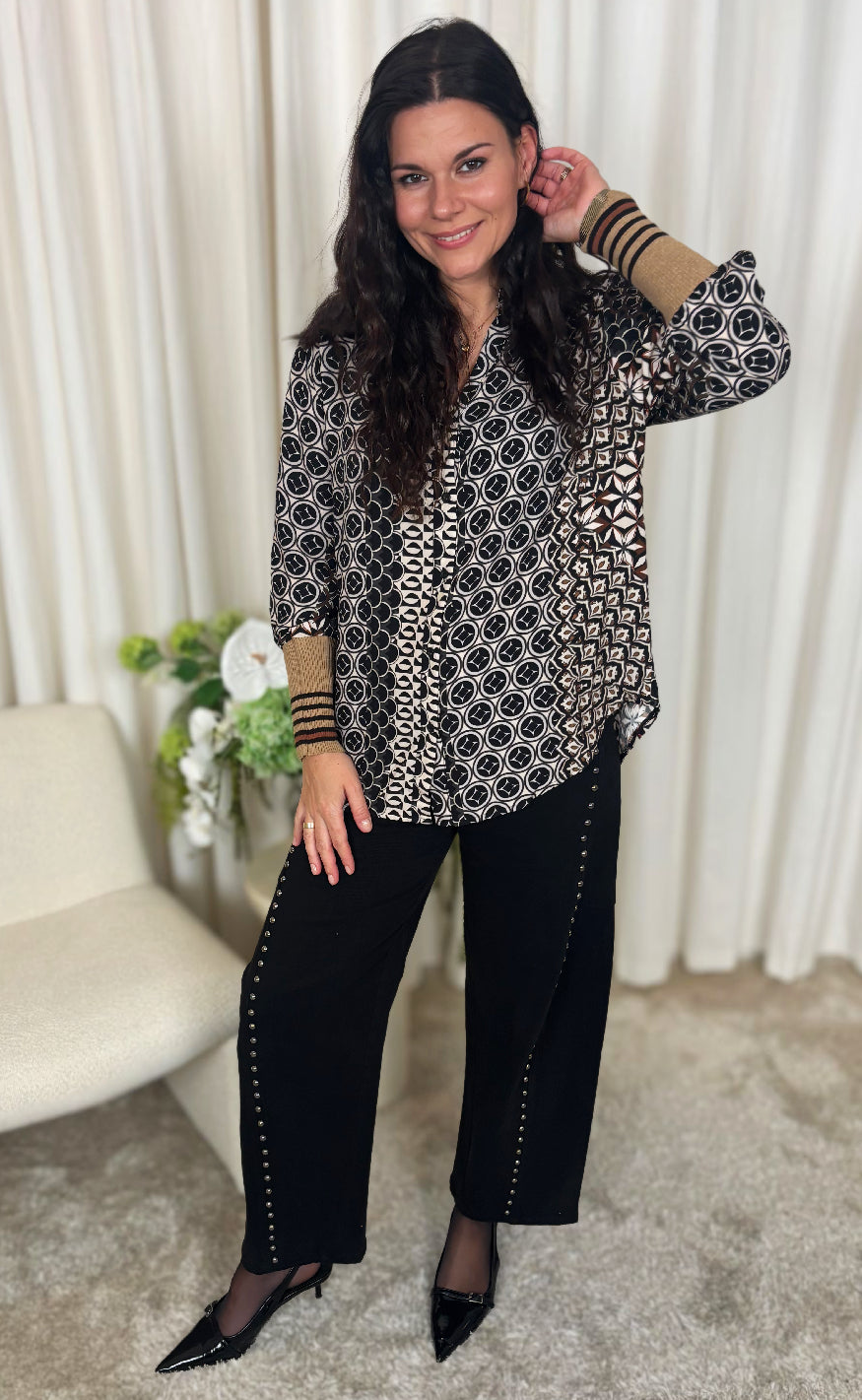 Marta Du Chateau Bluse - Arabella - Nero