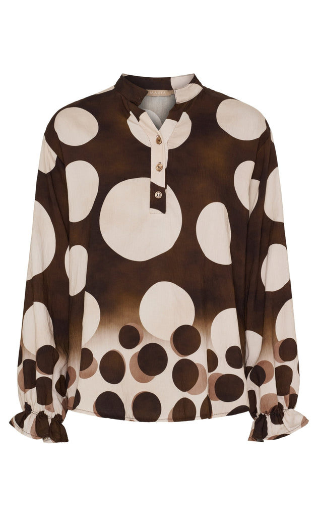 Marta Du Chateau Bluse - Aspen - Marrone