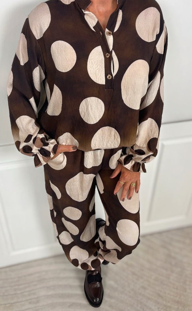 Marta Du Chateau Bluse - Aspen - Marrone