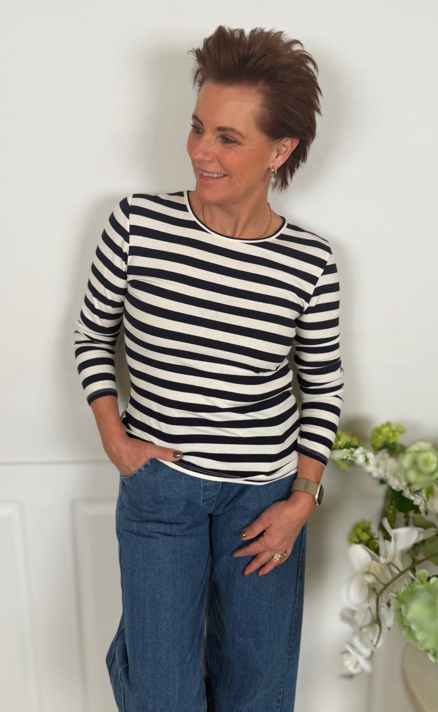 Marta Du Chateau Bluse - Begonia - Navy