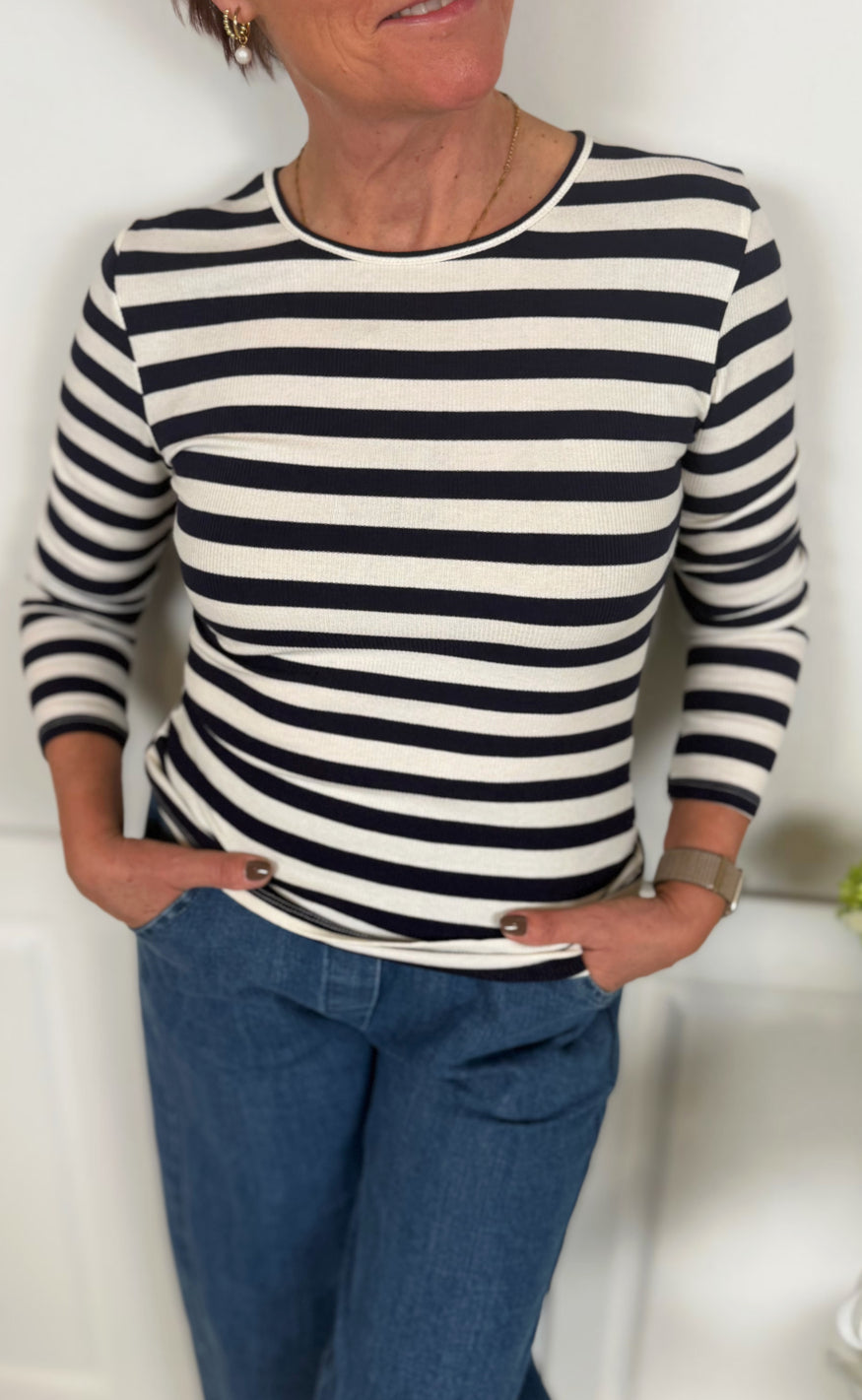 Marta Du Chateau Bluse - Begonia - Navy