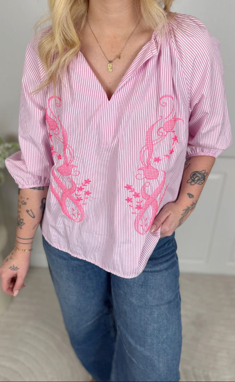Marta Du Chateau Bluse - Brooke - Pink