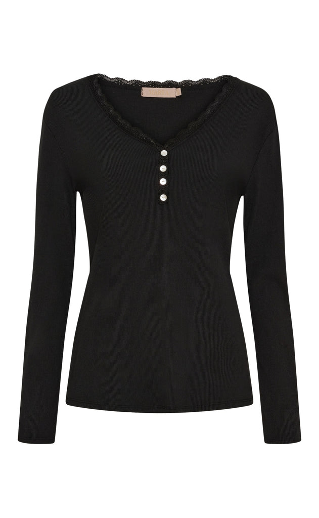 Marta Du Chateau Bluse - Calista LS - Black