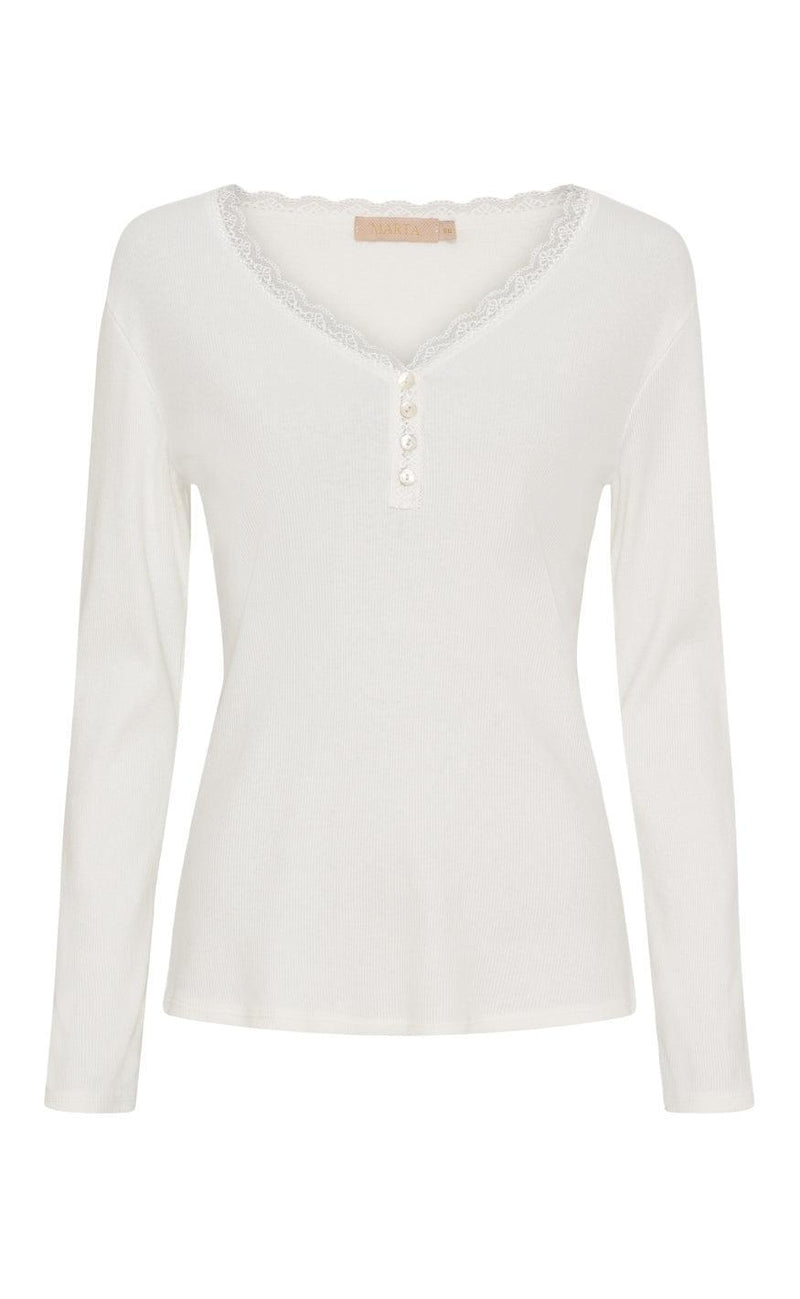 Marta Du Chateau Bluse - Calista LS - Panna