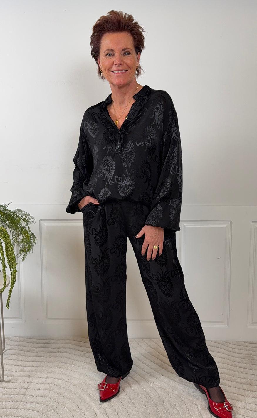 Marta Du Chateau Bluse - Charlene - Black