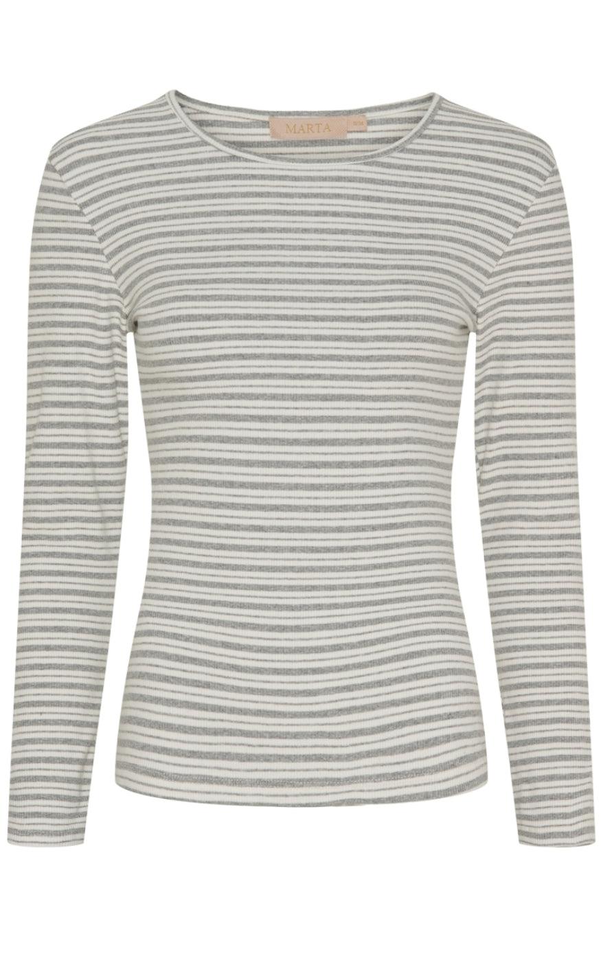 Marta Du Chateau Bluse - Christel - Melange/Cream
