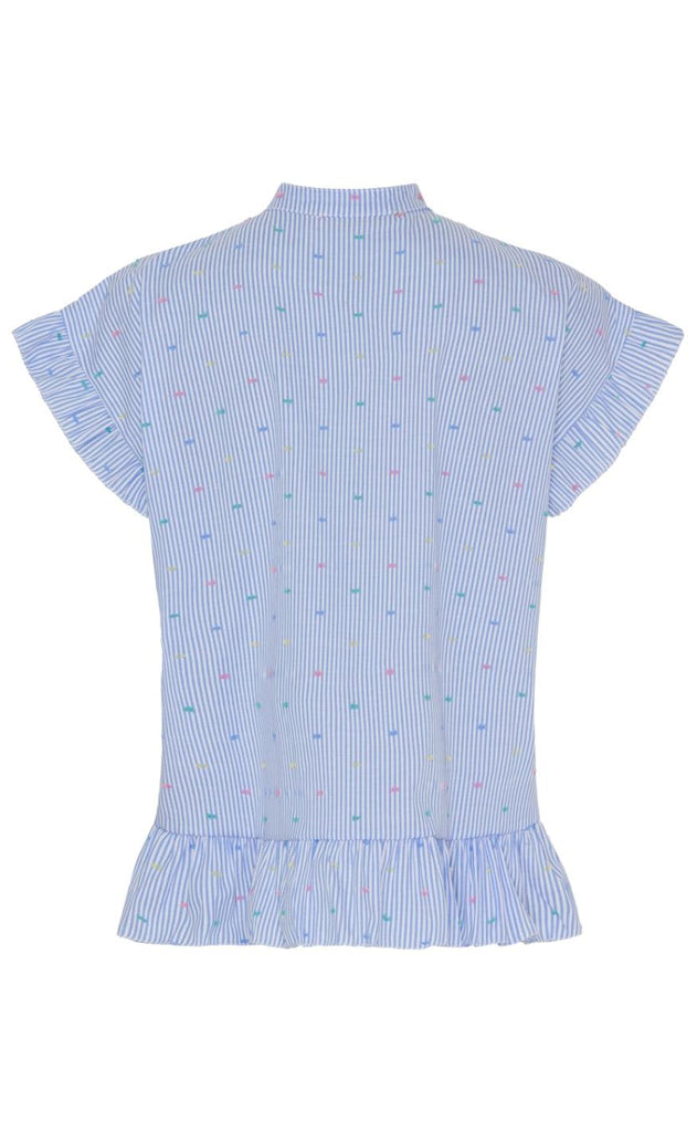 Marta Du Chateau Bluse - Cila - Sky Blue Print 2