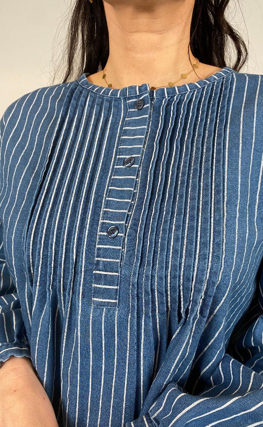 Marta Du Chateau Bluse - Eulalie - Medium Blue