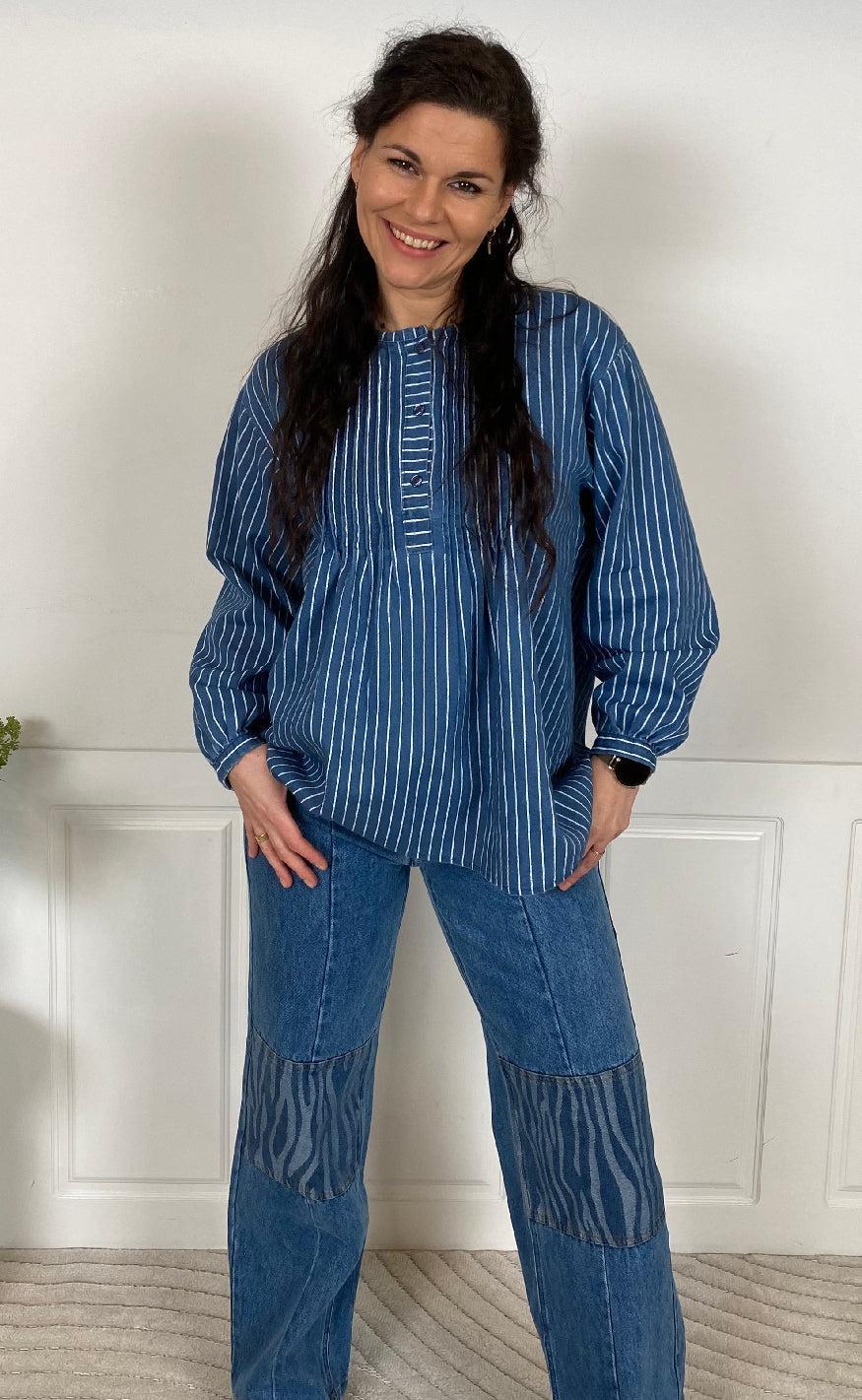 Marta Du Chateau Bluse - Eulalie - Medium Blue