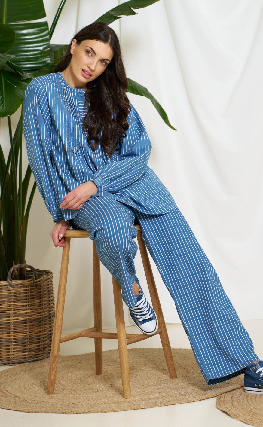 Marta Du Chateau Bluse - Eulalie - Medium Blue