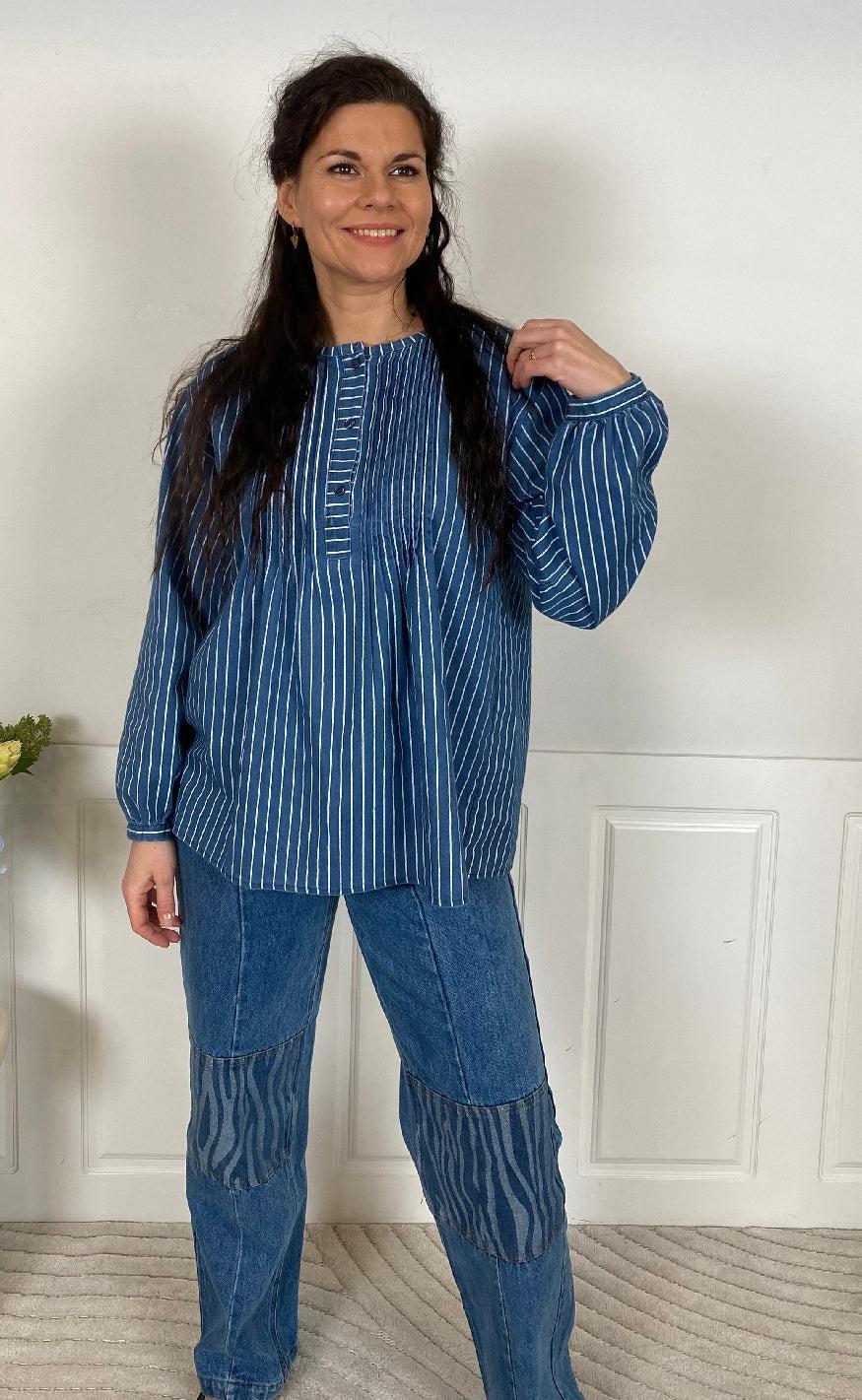 Marta Du Chateau Bluse - Eulalie - Medium Blue
