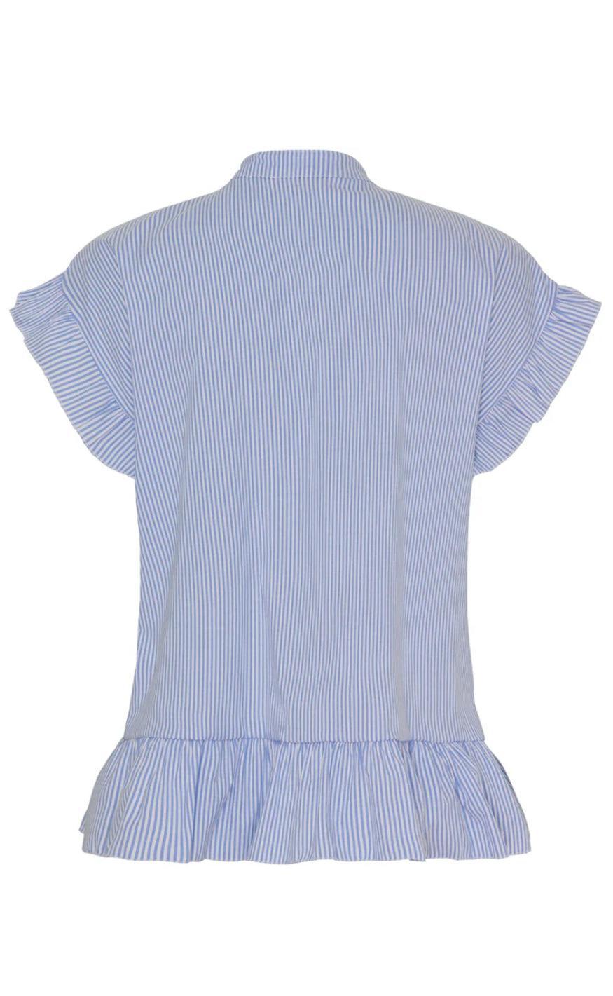 Marta Du Chateau Bluse - Lia - Sky Blue Print