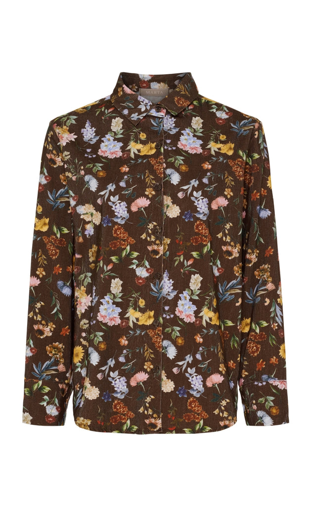 Marta Du Chateau Bluse - Magnolia - Brown Print