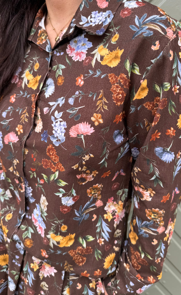 Marta Du Chateau Bluse - Magnolia - Brown Print