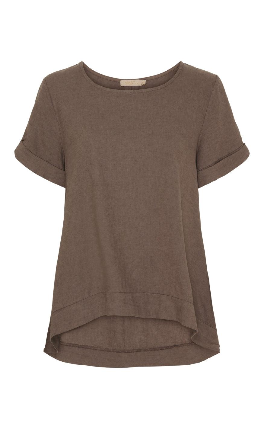 Marta Du Chateau Bluse - Natalie - Cold Brown
