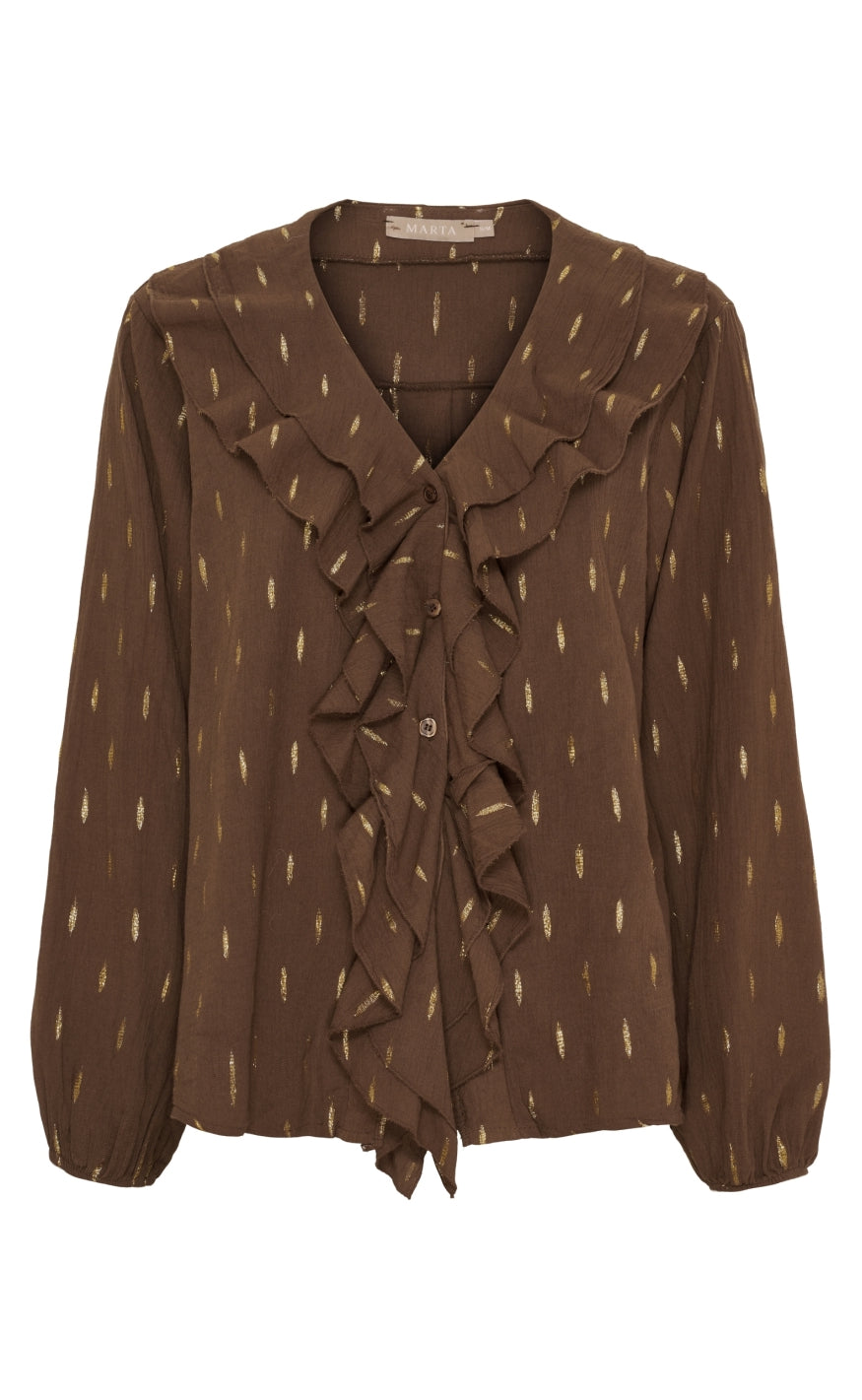 Marta Du Chateau Bluse - Oasis - Chocolate
