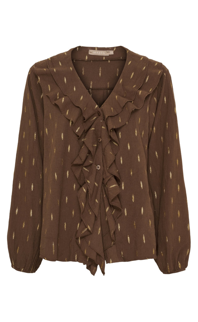Marta Du Chateau Bluse - Oasis - Chocolate
