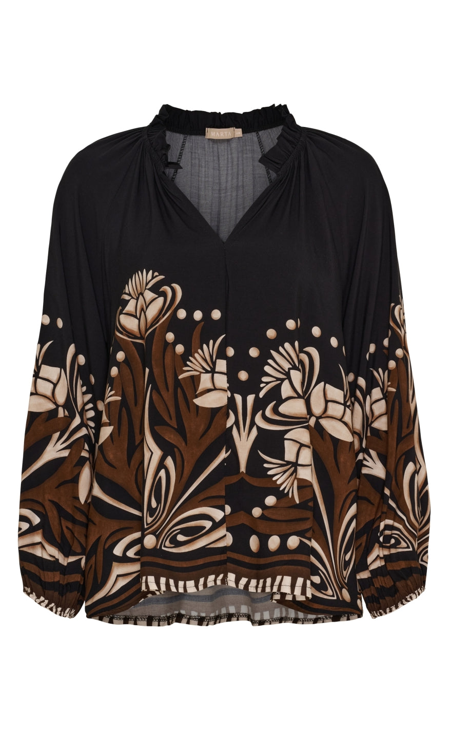Marta Du Chateau Bluse - Octavia - Black