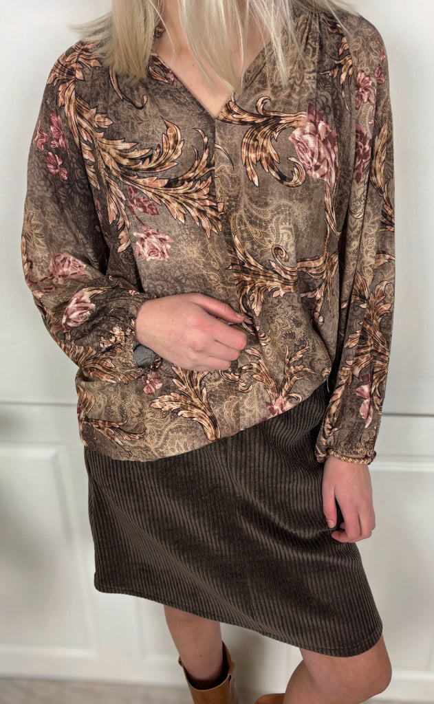 Marta Du Chateau Bluse - Octavia - Fango