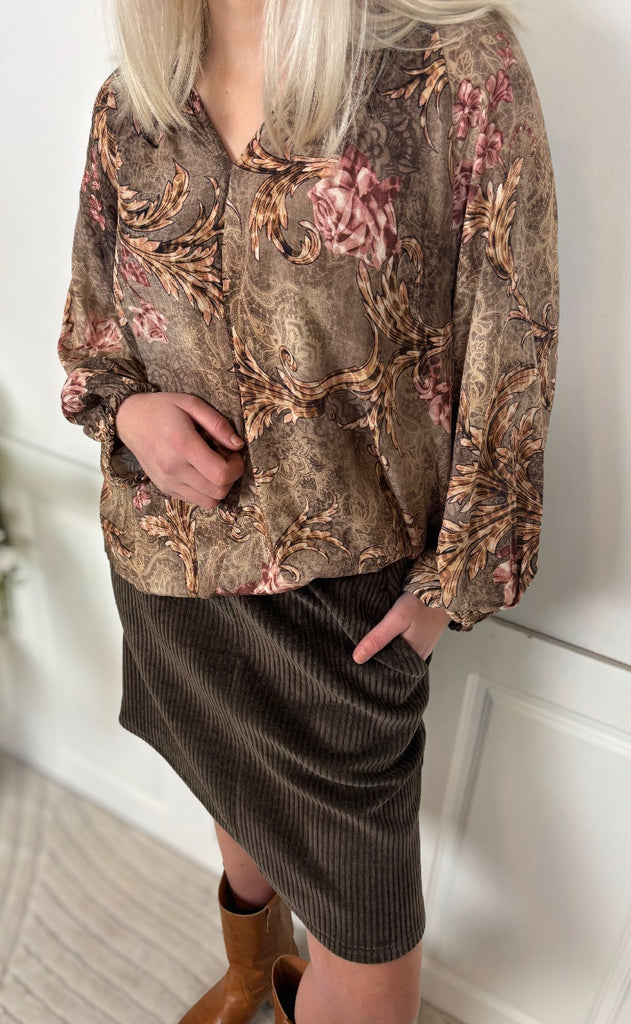 Marta Du Chateau Bluse - Octavia - Fango