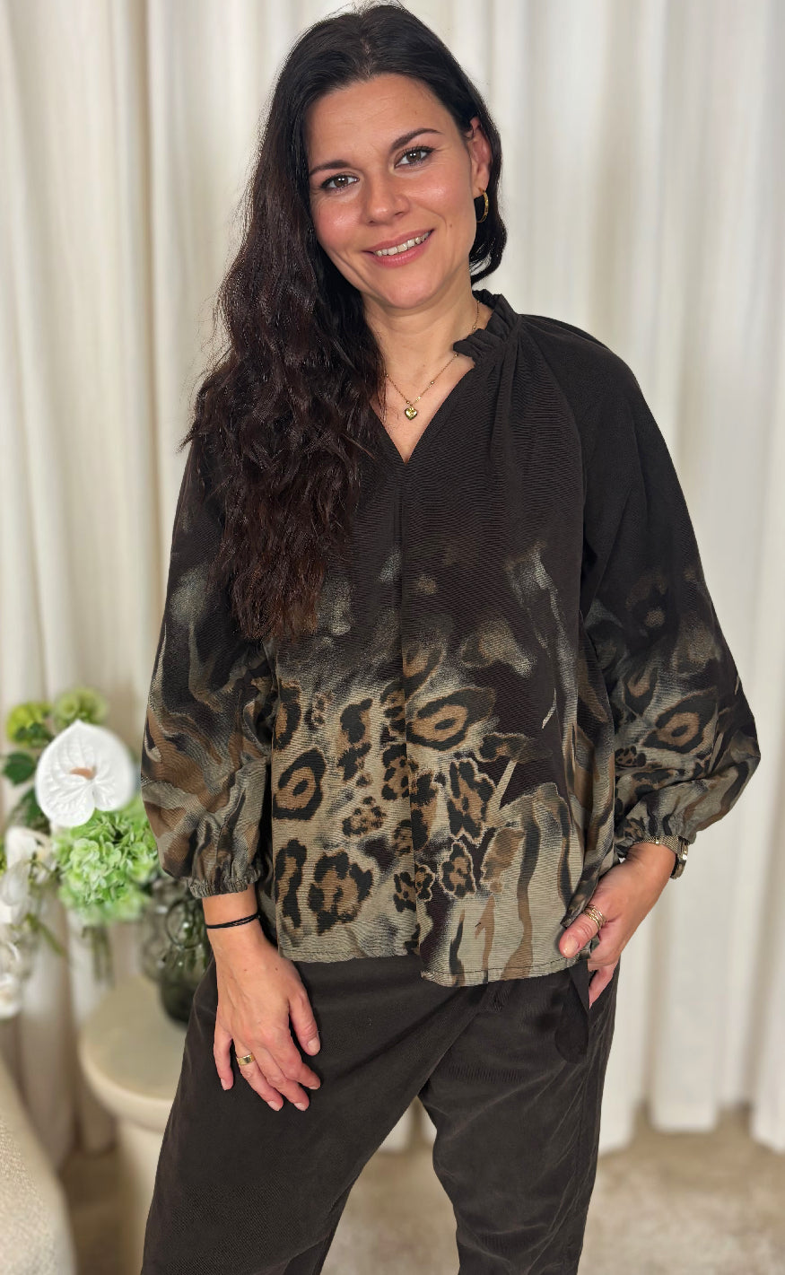 Marta Du Chateau Bluse - Una - Moro