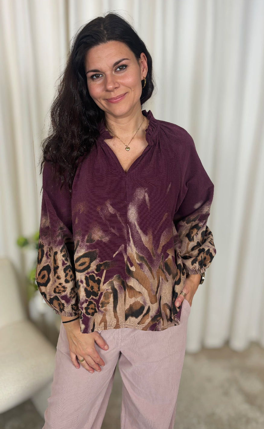 Marta Du Chateau Bluse - Una - Prugna