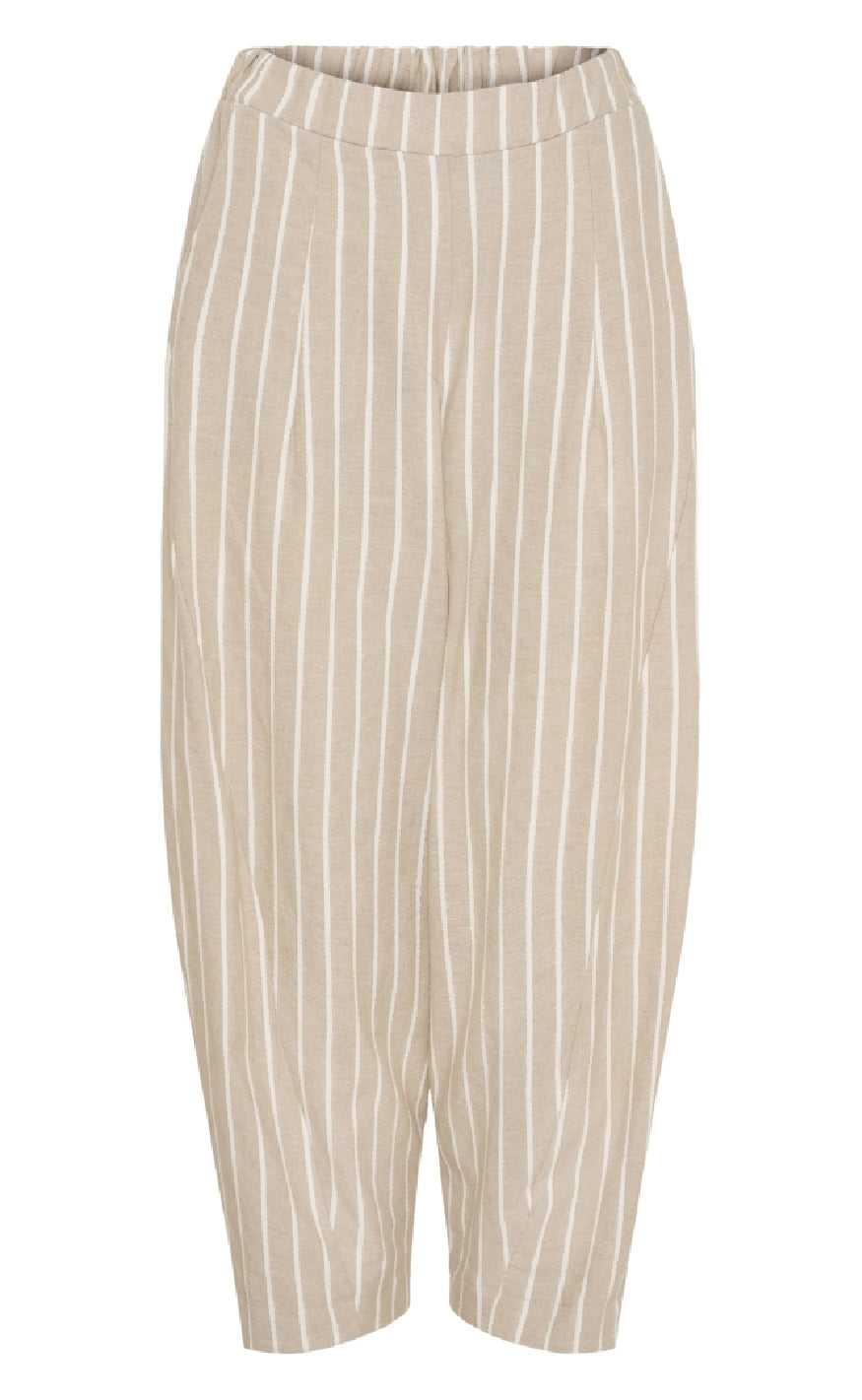 Marta Du Chateau Bukser - Fausta - Beige Stripe