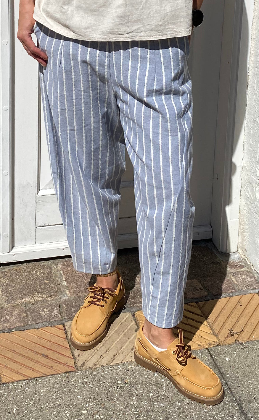 Marta Du Chateau Bukser - Fausta - Blue Stripe