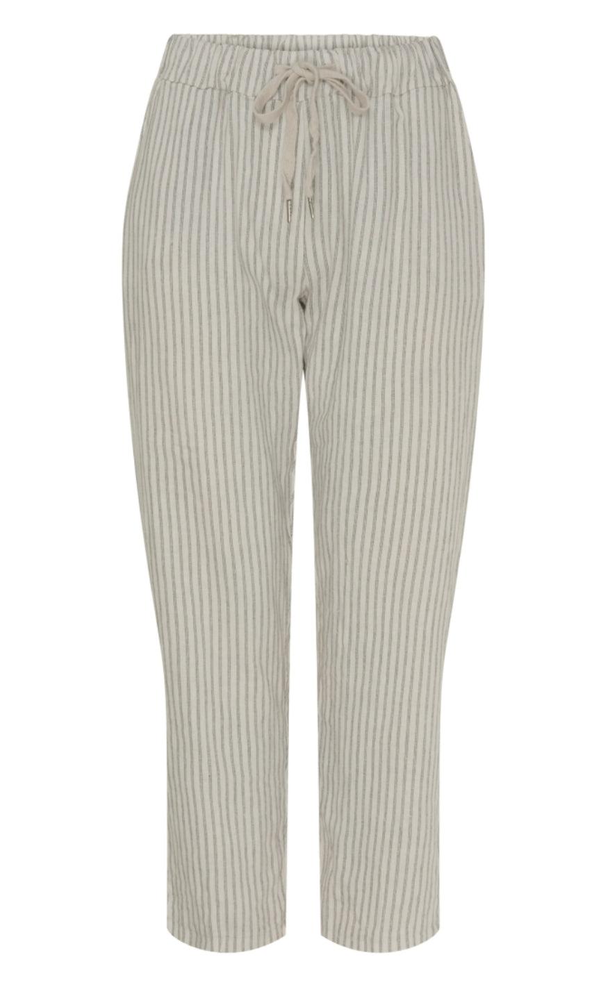 Marta Du Chateau Bukser - Kirsa - Sabbia/Black Stripe