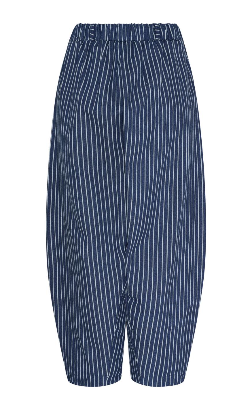 Marta Du Chateau Bukser - Lene Stripe - Denim