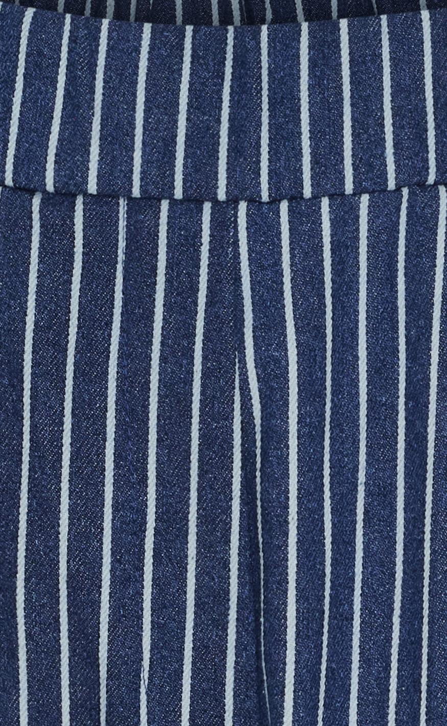 Marta Du Chateau Bukser - Lene Stripe - Denim