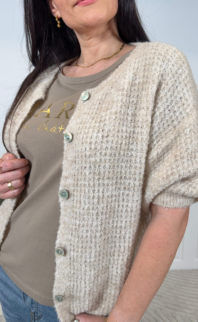 Marta Du Chateau Cardigan - Amour - Beige