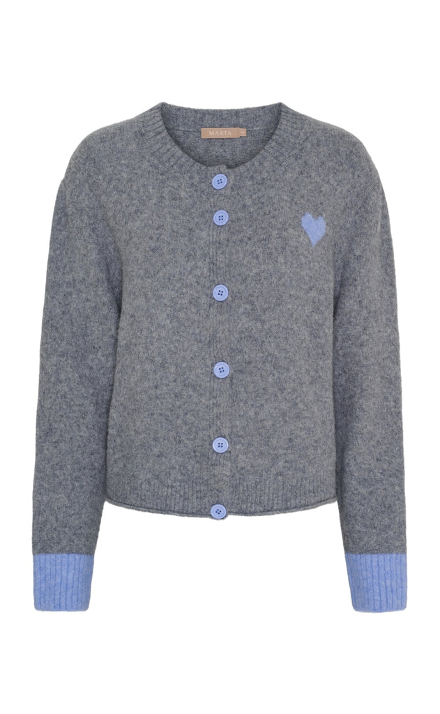 Marta Du Chateau Cardigan - Calla - Grey/Blue