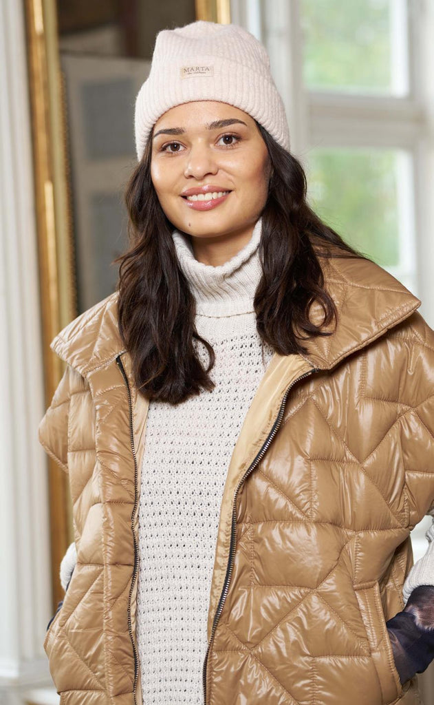 Marta Du Chateau Hat - Rib Beanie - Beige