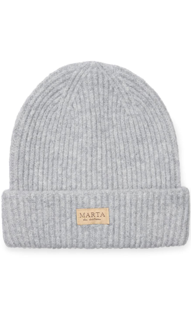 Marta Du Chateau Hat - Rib Beanie - Light Grey