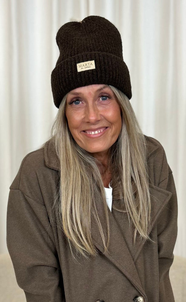 Marta Du Chateau Hue - Rib Beanie - Brown