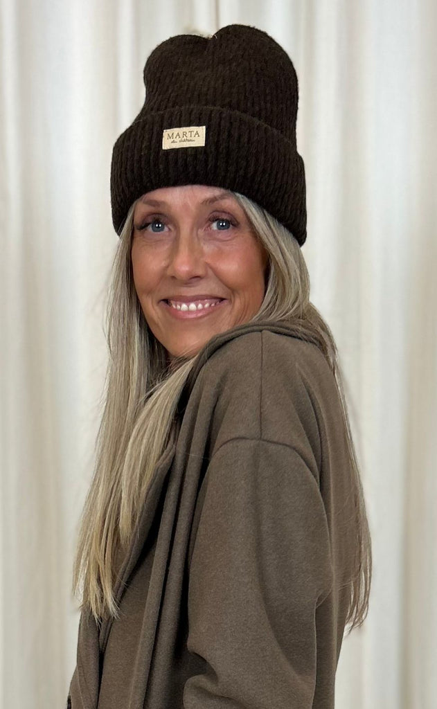 Marta Du Chateau Hue - Rib Beanie - Brown