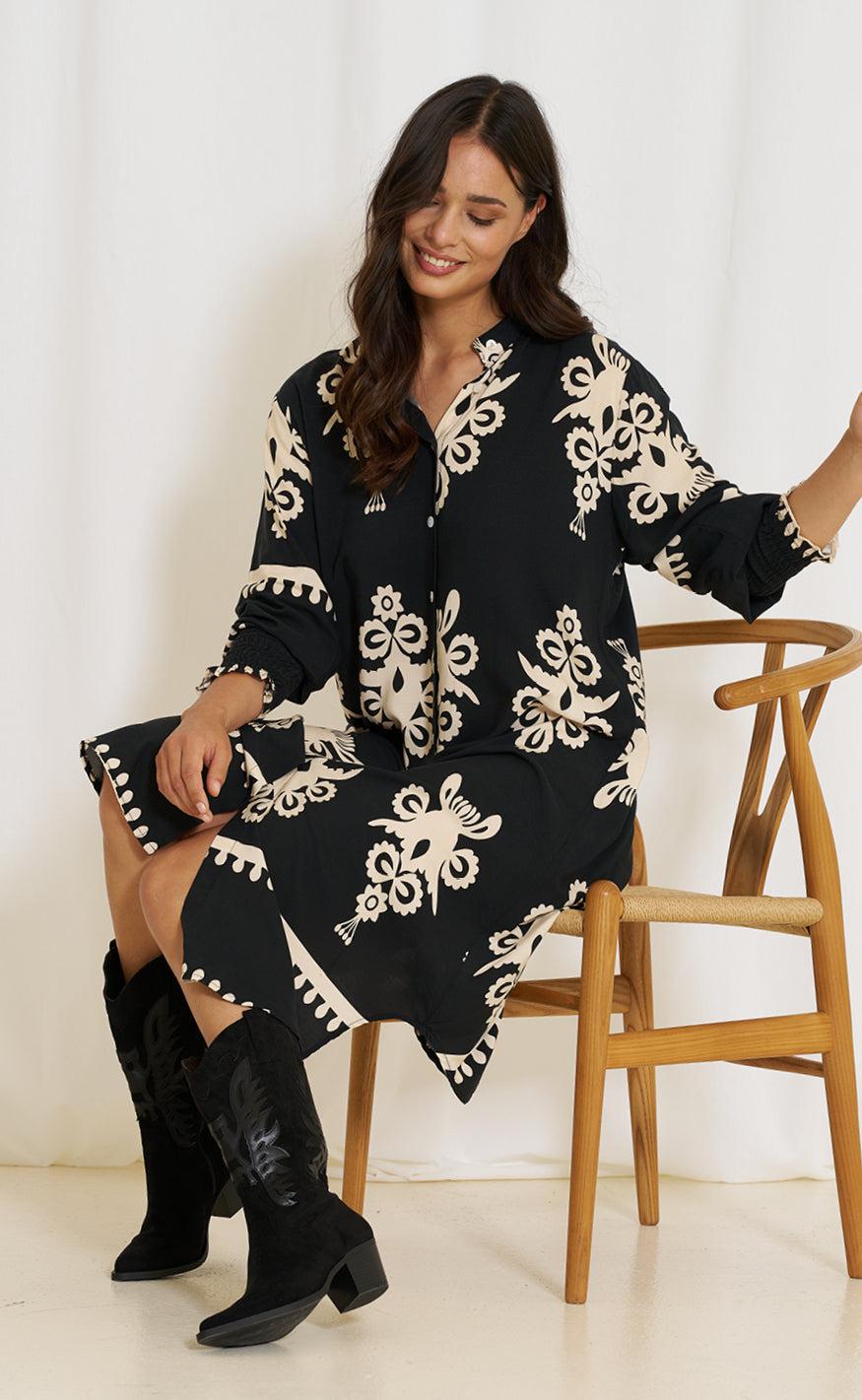 Marta Du Chateau Kjole - 4991B Merle - Black