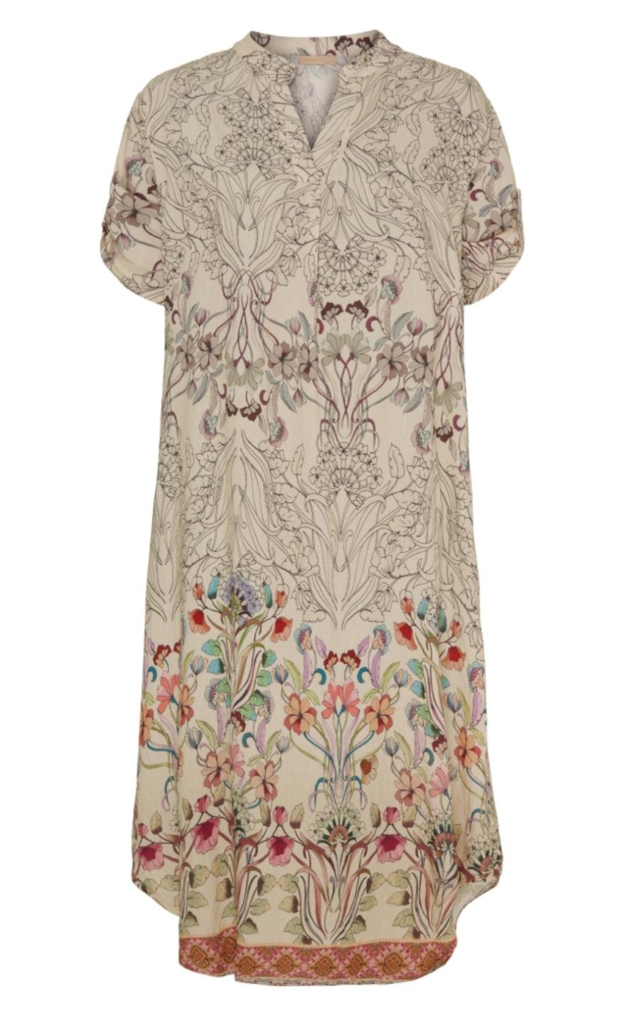 Marta Du Chateau Kjole - 5677 Helma - Beige Flower