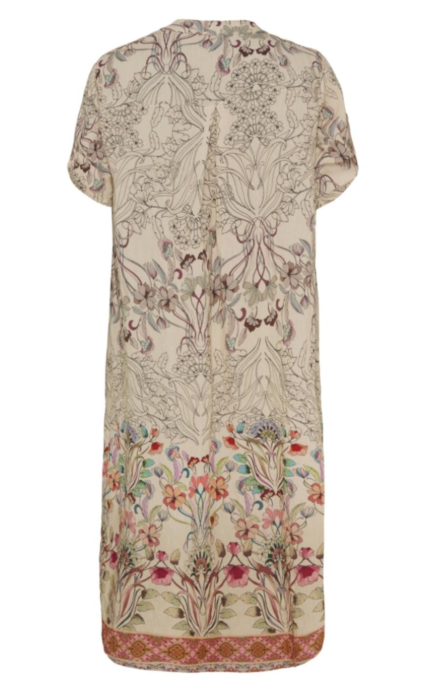 Marta Du Chateau Kjole - 5677 Helma - Beige Flower