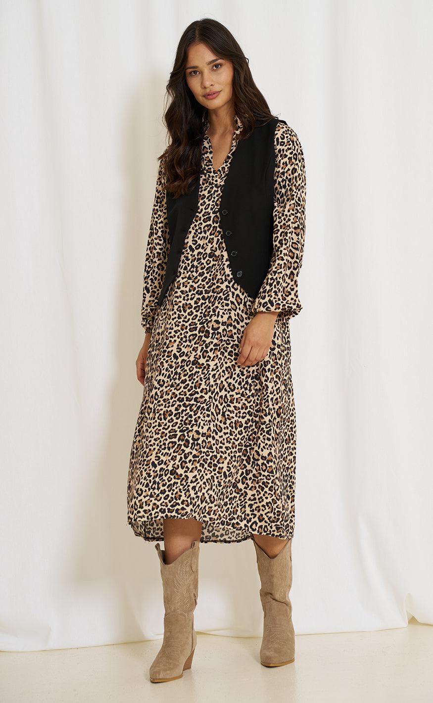 Marta Du Chateau Kjole - 5892 Lærke - Leo Print