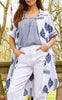Marta Du Chateau Kjole - 92653 Jutta - White/Navy