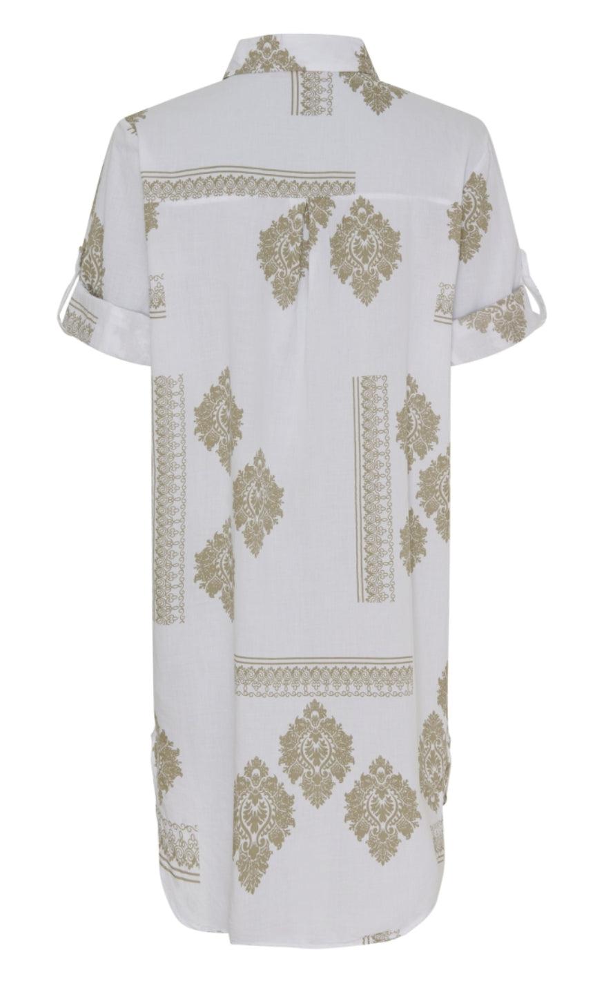 Marta Du Chateau Kjole - Jutta - White/Camello