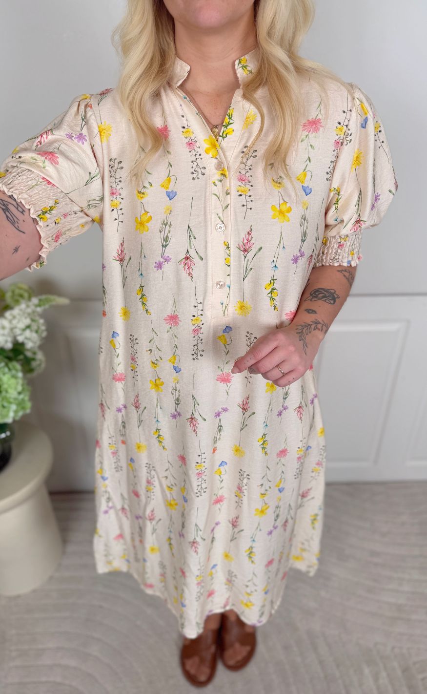 Marta Du Chateau Kjole - Lauren - Beige1220tpu