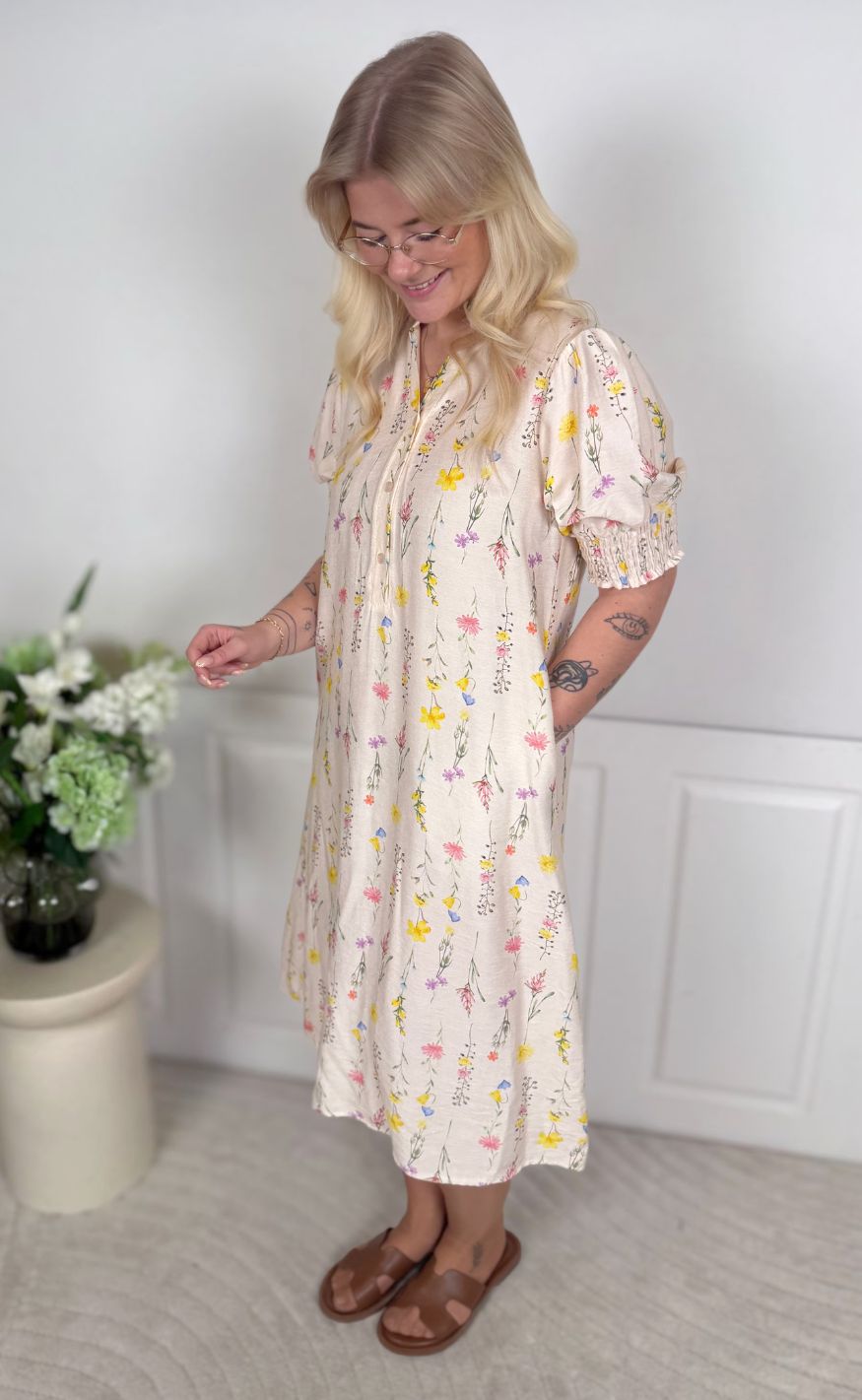 Marta Du Chateau Kjole - Lauren - Beige1220tpu