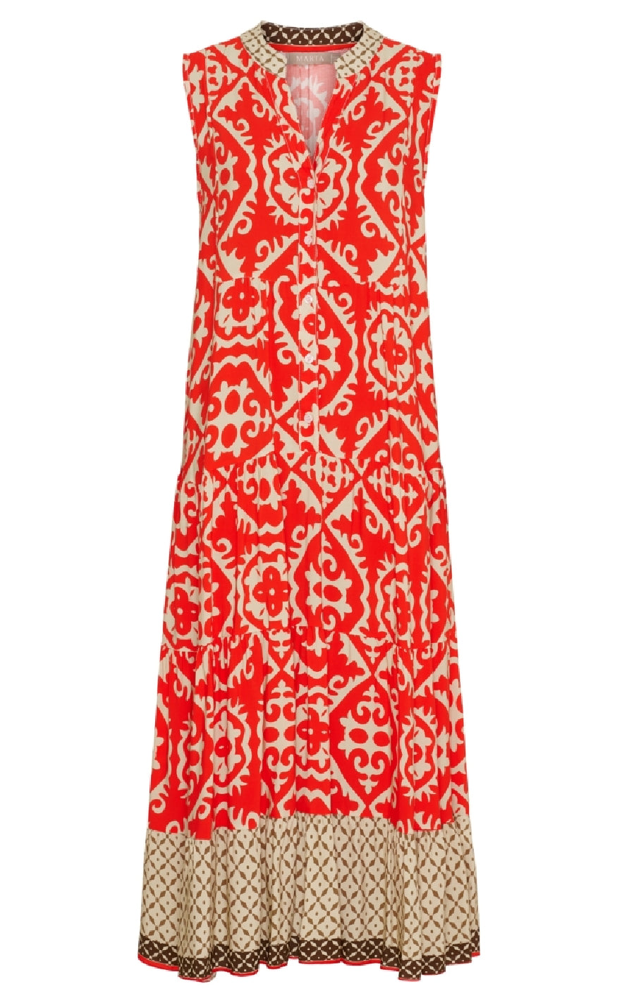 Marta Du Chateau Kjole - Lucie - Red/Beige