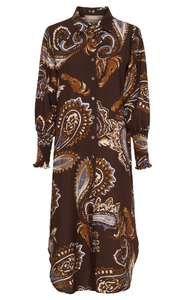 Marta Du Chateau Kjole - Moss - Marrone