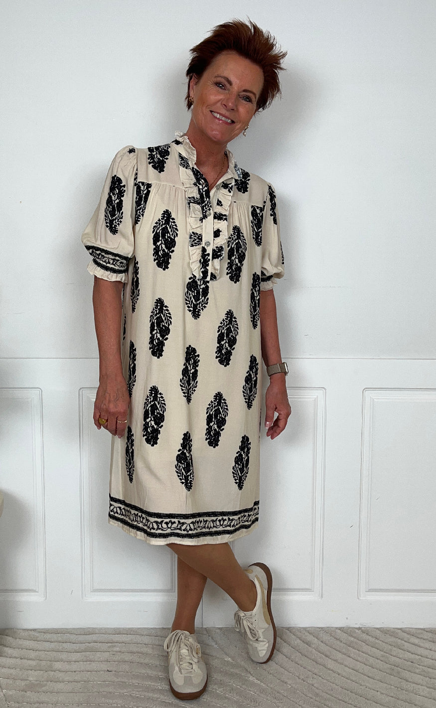Marta Du Chateau Kjole - Naomi - Beige/Black